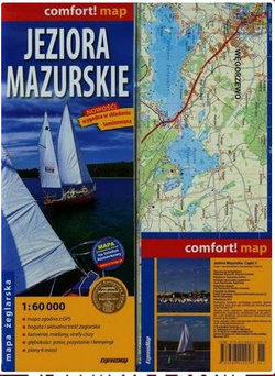 MAPA LAMINOWANA JEZIORA MAZURSKIE 2 CZĘŚCI