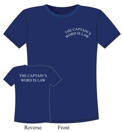 T-SHIRT ŻEGLARSKI "CAPTAIN'S WORD IS LAW" 6374 